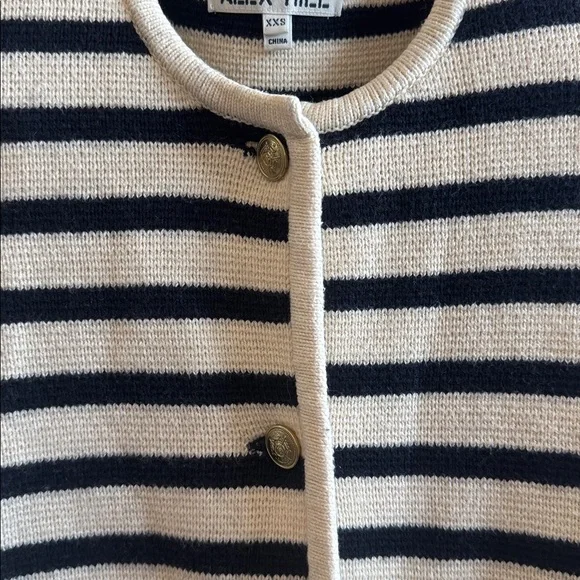 Alex Mill Paris Sweater Jacket in Stripe - Picture 5 of 12